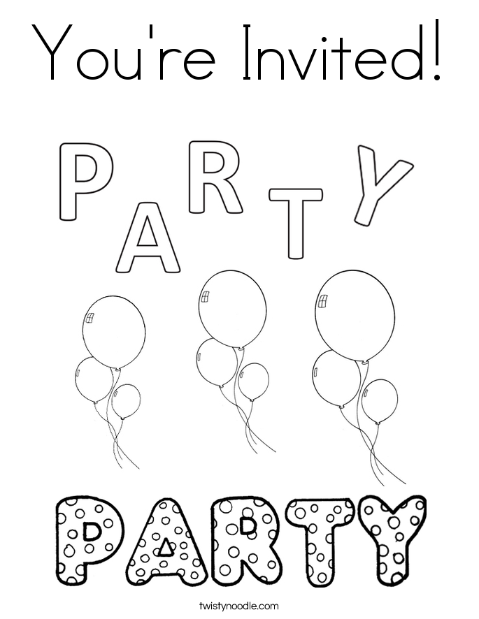 You'Re Invited Coloring Page 685x886 You'Re Invited Coloring Page