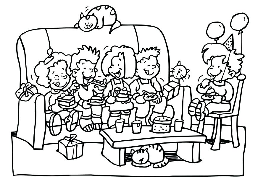 872x616 Party Coloring Pages Free Birthday Party Coloring Pages Free New