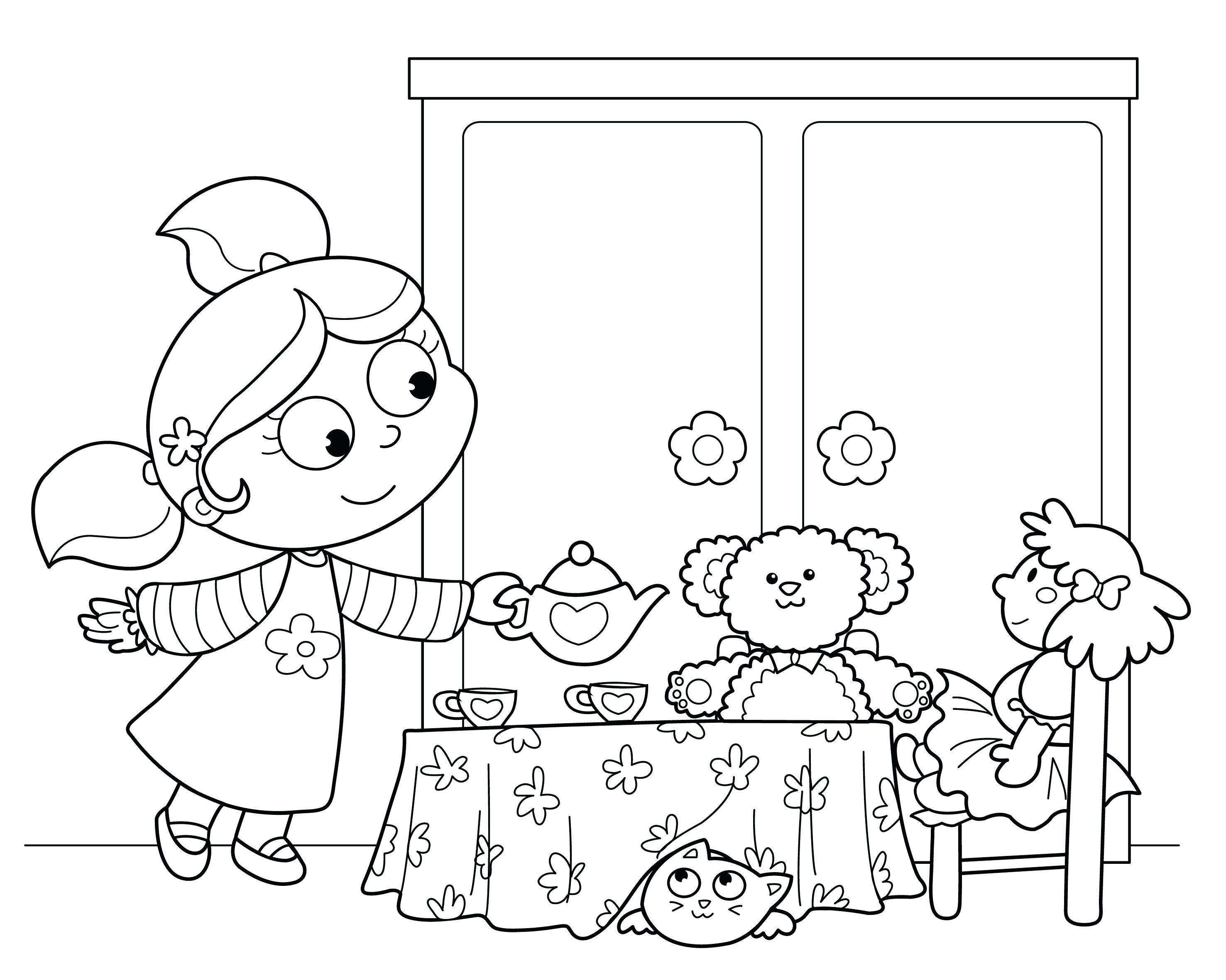 2953x2362 Amazing Free Tea Party Coloring Pages Of The B