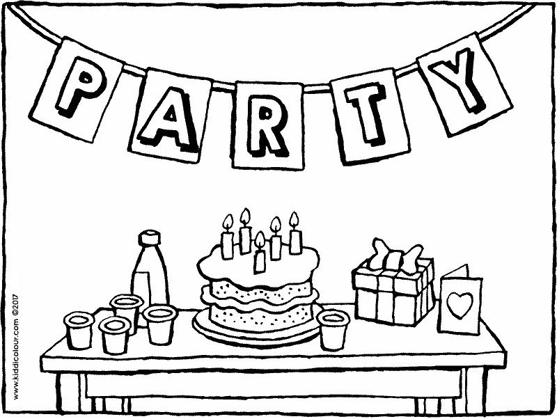 800x602 Birthday Party Coloring Pages Best Happy Birthday Wishes
