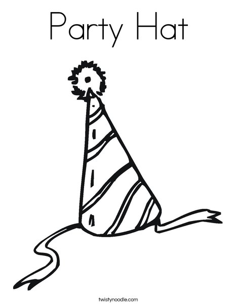 Party Hat Coloring Page 468x605 Party Hat Coloring Page
