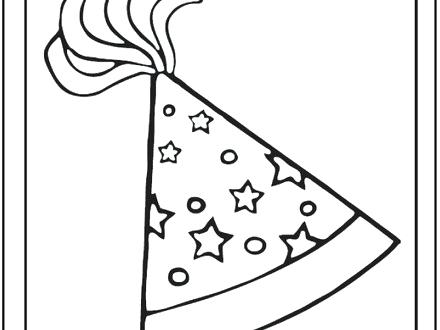 Party Hat Coloring Page at GetColorings.com | Free printable colorings ...