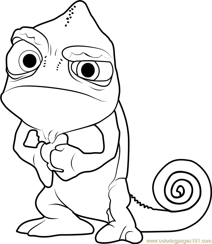 Rapunzel And Pascal Coloring Pages 695x800 Rapunzel And Pascal Coloring Pages