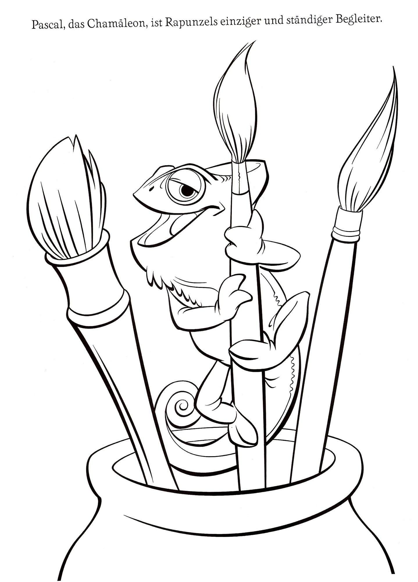 1438x2002 Disney Coloring Pages Tangled Pascal Fiscalreform Adorable