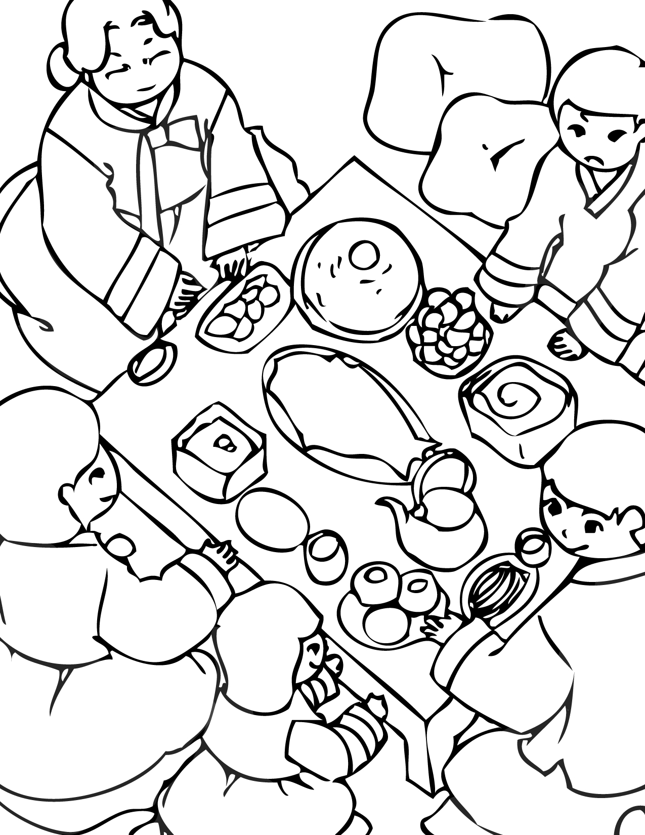 1275x1650 Korea Coloring Page Print This Page Korean Holidays Coloring