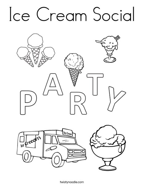 Ice Cream Social Coloring Page 468x605 Ice Cream Social Coloring Page
