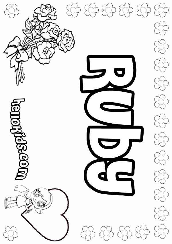 Ruby Coloring Pages 600x849 Ruby Coloring Pages