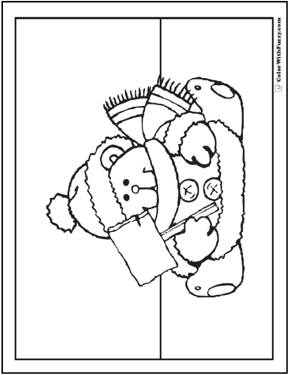 Bear Coloring Pages Grizzlies, Koalas, Pandas, Polar, And Teddy 590x762 Bear Coloring Pages Grizzlies, Koalas, Pandas, Polar, And Teddy