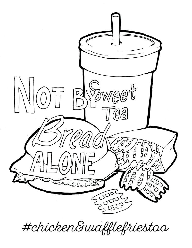 791x1024 Chicken And Waffle Fries Coloring Page Children's Pastor Only