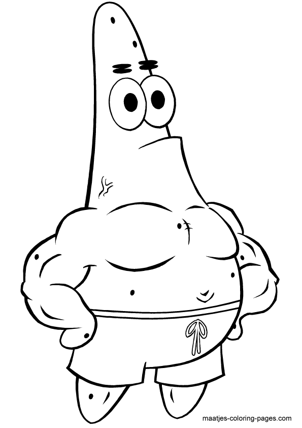 595x842 Spongebob Patrick Star Coloring Pages