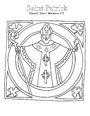 309x400 Saint Patrick Coloring Page Shippa.co