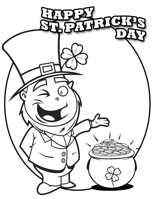 640x827 St Patrick Coloring Page Icontent