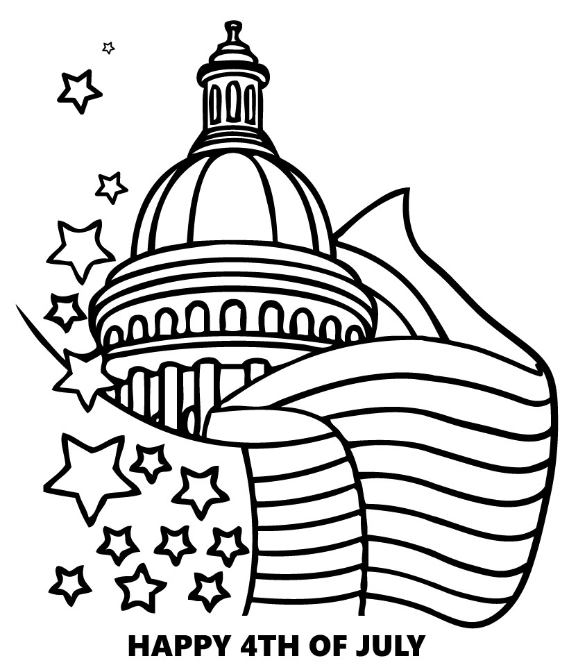 Exciting Fourth Of July Pictures To Color 4th July Coloring Pages 820x968 Exciting Fourth Of July Pictures To Color 4th July Coloring Pages