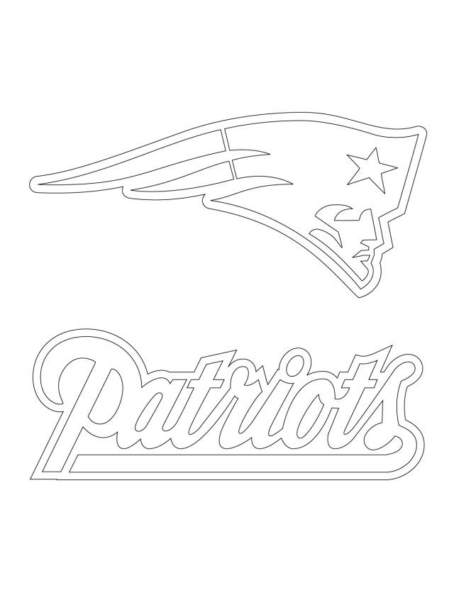 640x853 New England Patriots Logo Coloring Page Art