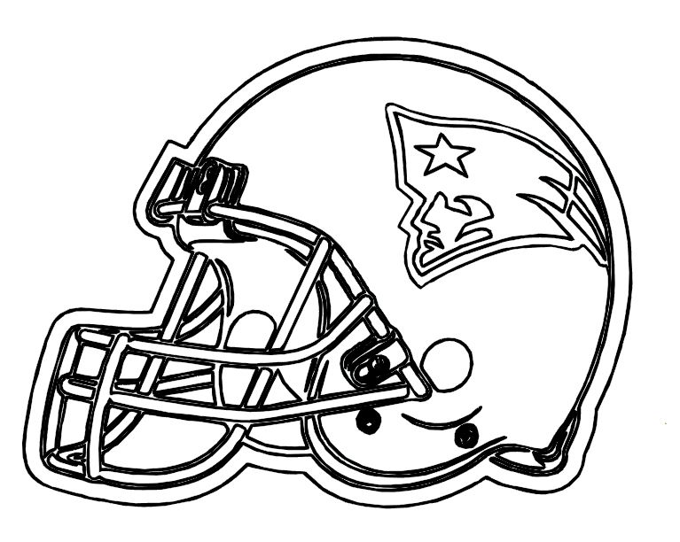 767x612 Football Helmet Patriots New England Coloring Pages Sports