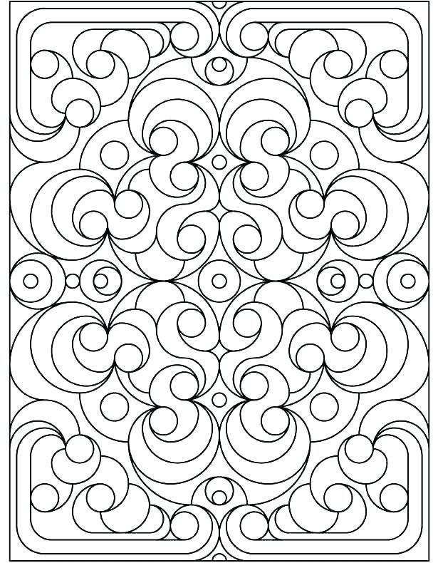 615x790 Geometric Design Coloring Pages Geometric Design Coloring Pages
