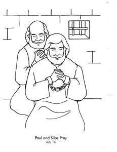 Paul And Silas In Prison (Acts 16) Coloring Pages 231x300 Paul And Silas In Prison (Acts 16) Coloring Pages