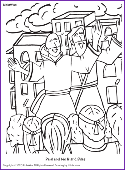 Coloring (Paul And His Friend Silas) 400x545 Coloring (Paul And His Friend Silas)