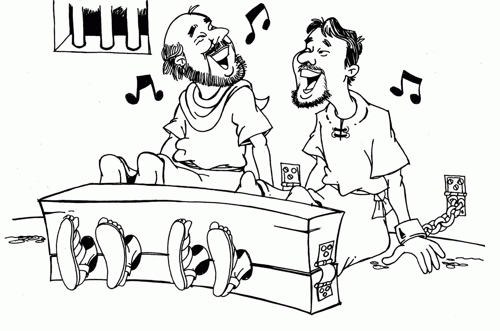 1600x1060 Paul And Silas Coloring Page Free