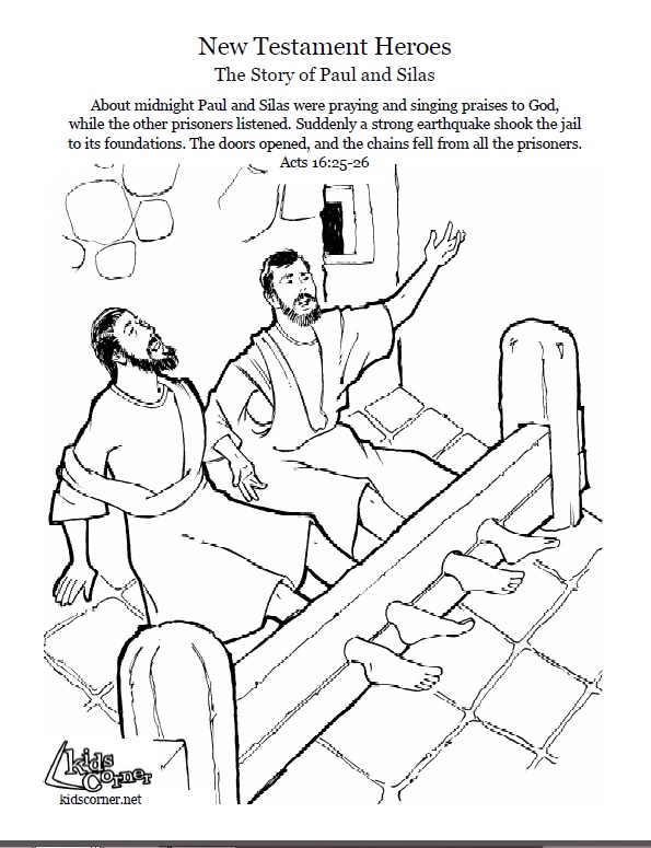 595x775 Paul And Silas Coloring Page, Audio Bible Story And Script