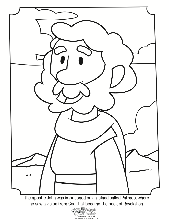 John's Revelation Coloring Page 671x874 John's Revelation Coloring Page