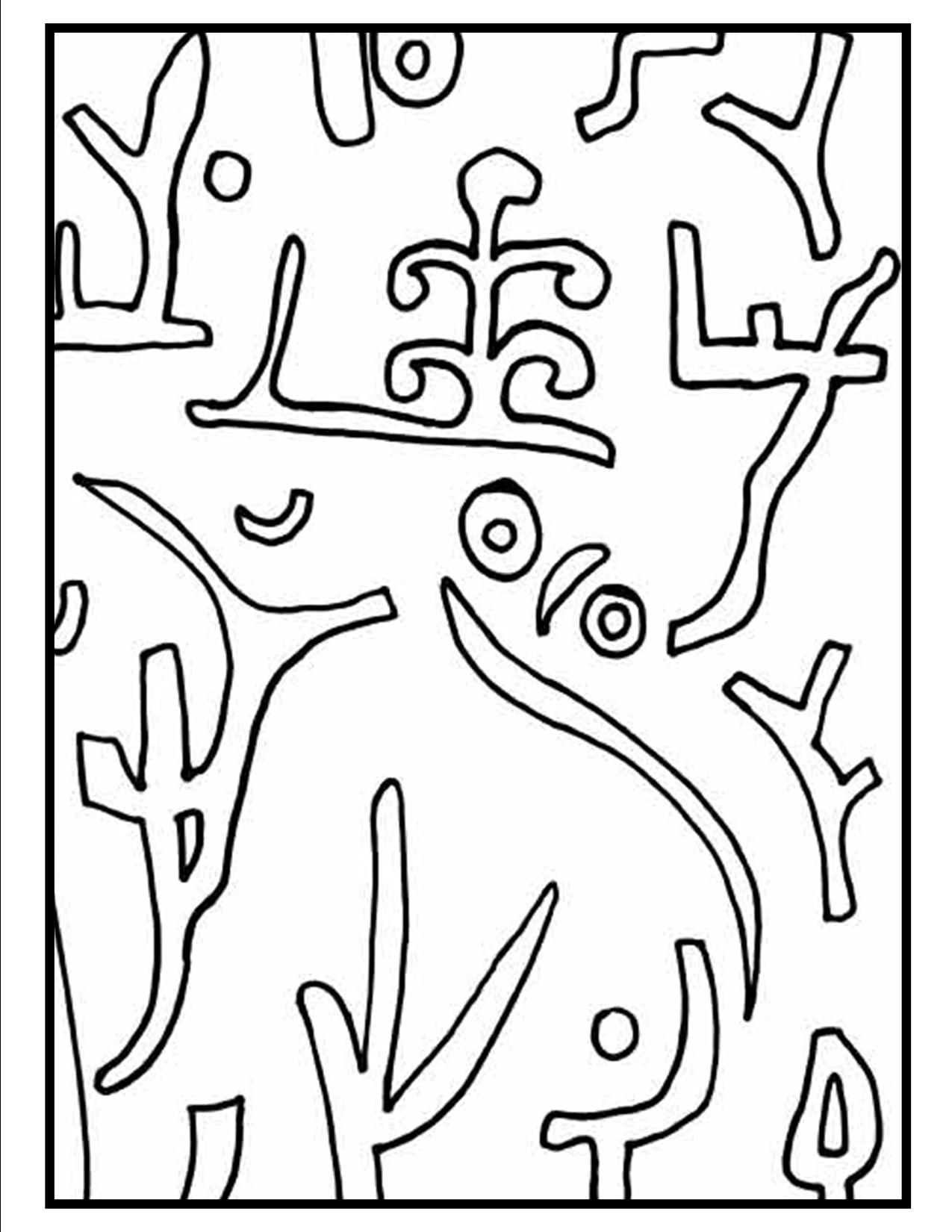 This Is A Picture Of The Coloring Page For Paul Klee's Park 1275x1650 This Is A Picture Of The Coloring Page For Paul Klee's Park
