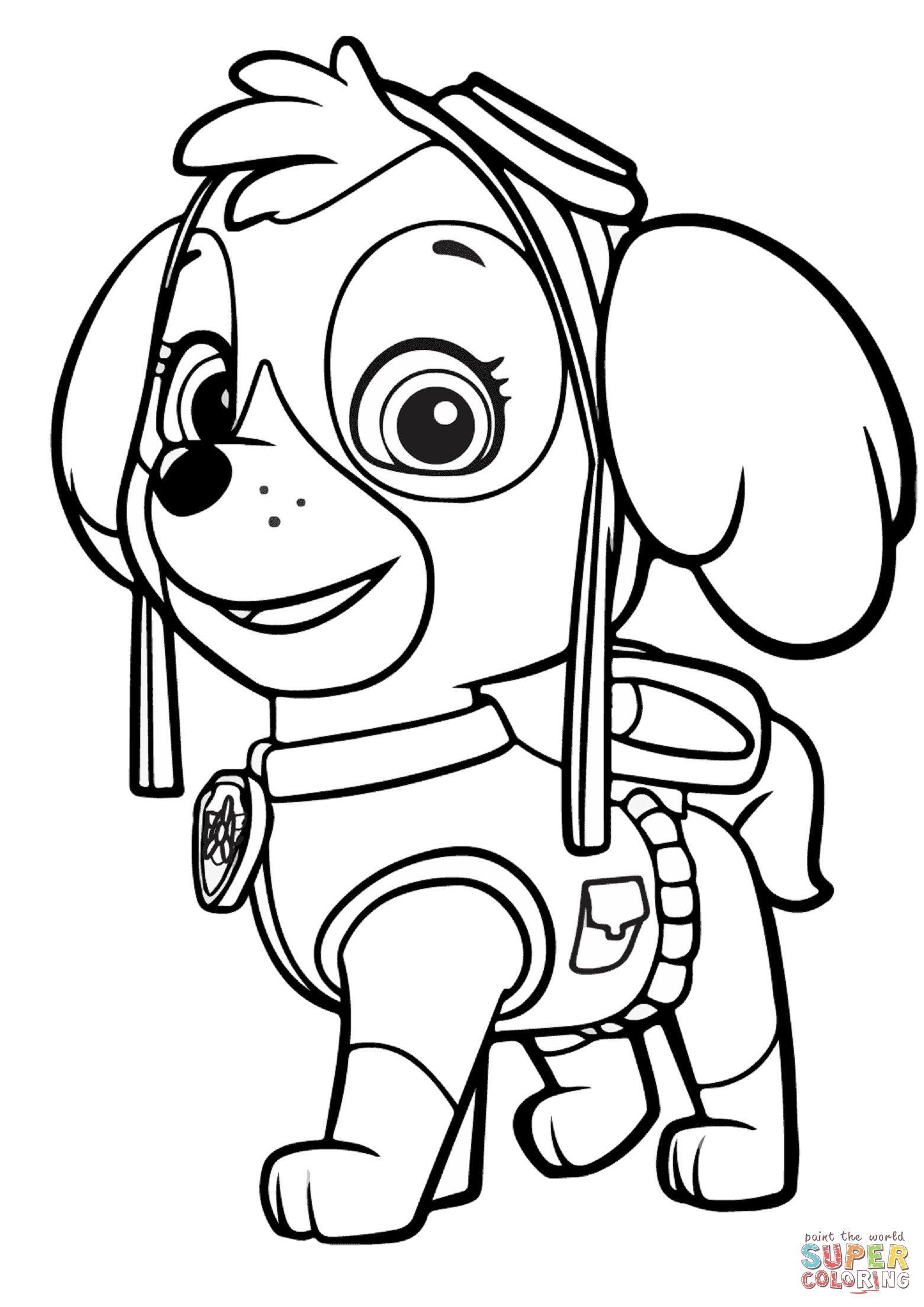 1561x2207 Paw Patrol Skye Coloring Page Free Printable Coloring Pages