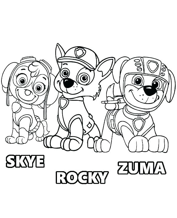 600x740 Free Paw Patrol Coloring Pages Paw Patrol Coloring Pages Printable