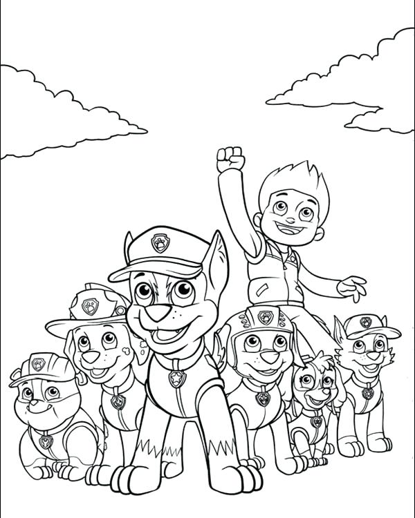 Paw Patrol Characters Coloring Pages at GetColorings.com | Free ...