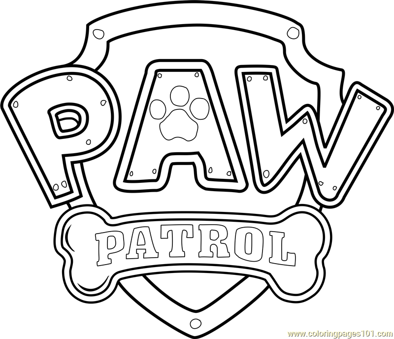 Paw Patrol Logo Coloring Page 800x688 Paw Patrol Logo Coloring Page