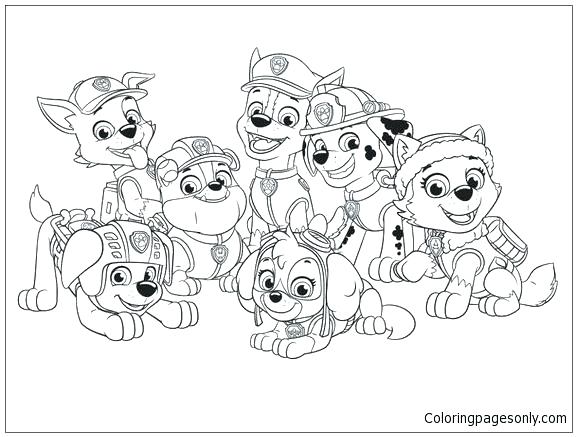 Paw Patrol Pages Easter Coloring Pages
