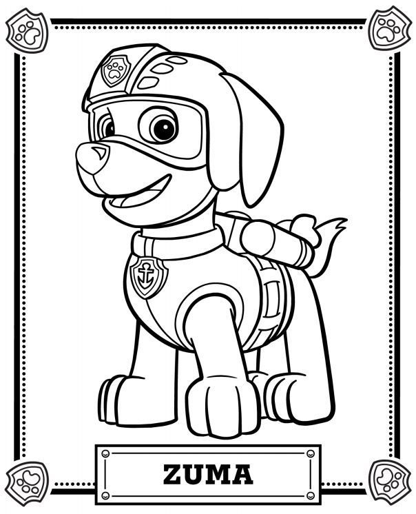 604x746 Paw Patrol Coloring Pages Clipart Panda