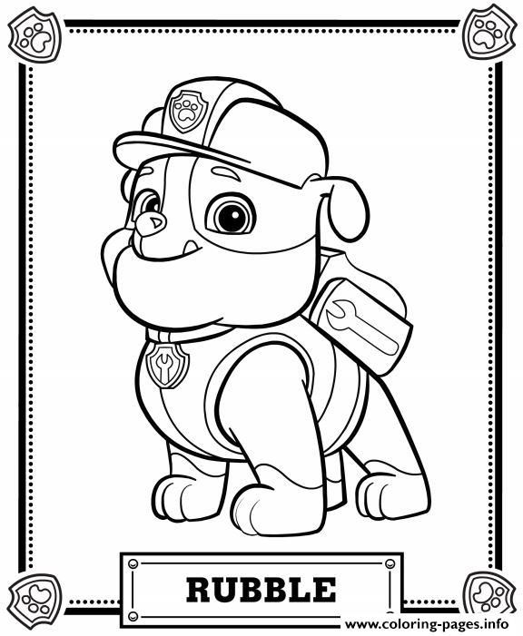 Print Paw Patrol Rubble Coloring Pages Brandon's 3rd Birthday 576x701 Print Paw Patrol Rubble Coloring Pages Brandon's 3rd Birthday