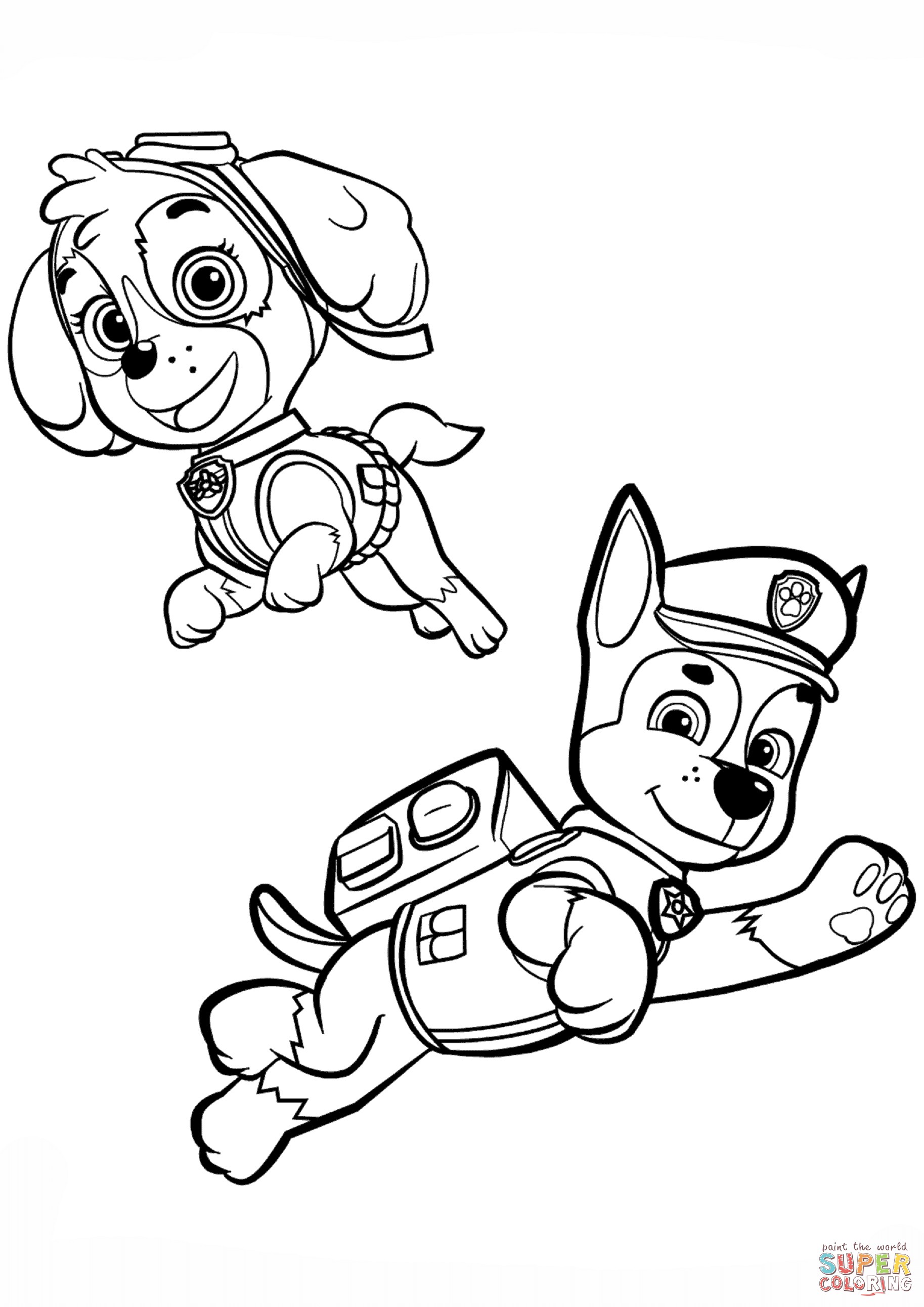 Skye Paw Patrol Coloring Pages Best Of Chase And Skye Coloring 1827x2583 Skye Paw Patrol Coloring Pages Best Of Chase And Skye Coloring
