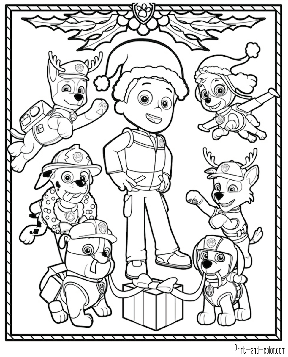 970x1200 Paw Patrol Coloring Pages Print