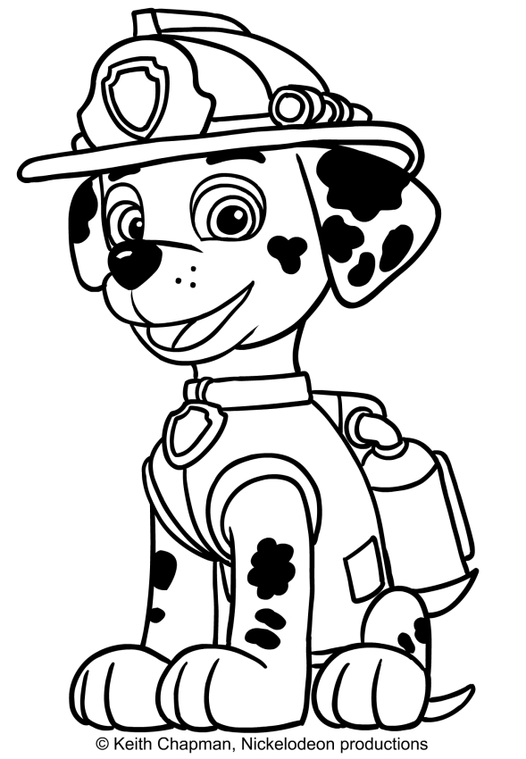 589x850 Marshall Coloring Pages Marshall Paw Patrol Coloring Page Free