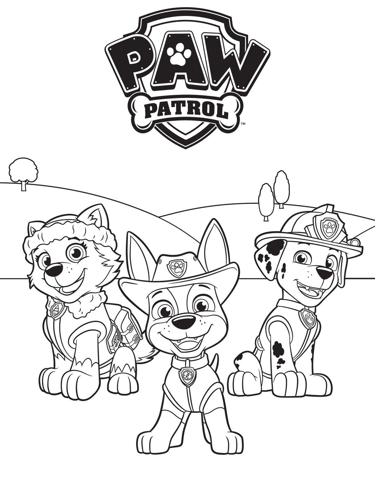 Paw Patrol Coloring Page 1200x1530 Paw Patrol Coloring Page