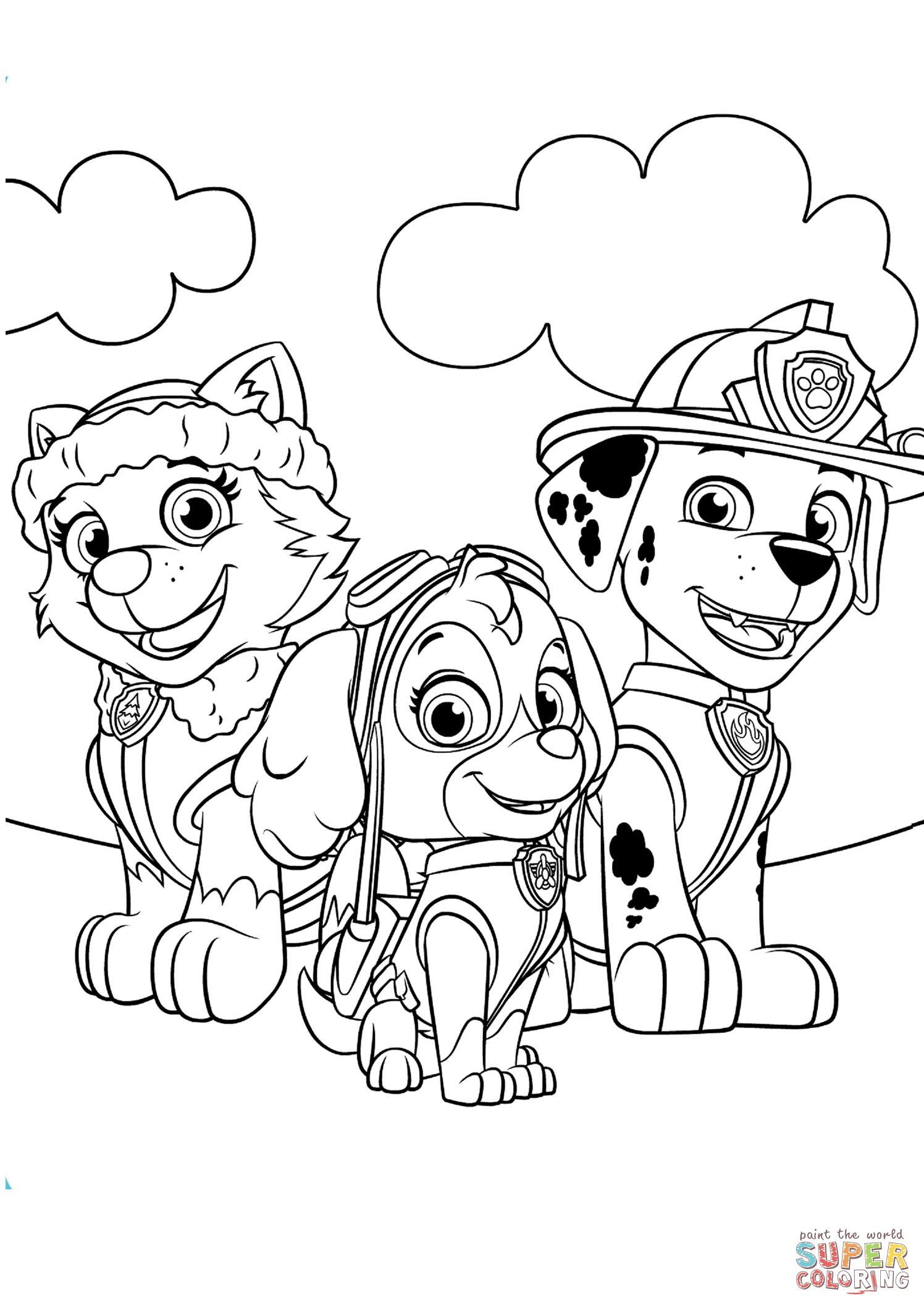 Everest Marshall And Skye Coloring Page Free Printable Ripping 1496x2116 Everest Marshall And Skye Coloring Page Free Printable Ripping