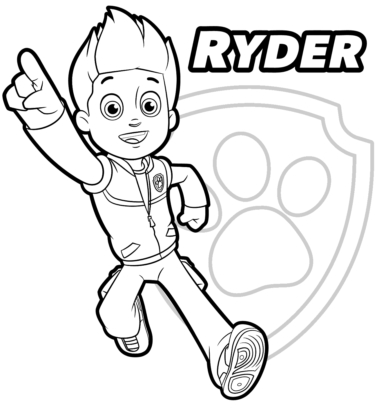 1300x1400 Paw Patrol Ryder Coloring Page