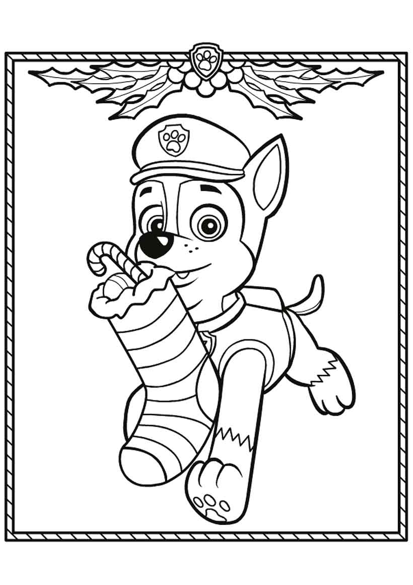 Tracker Christmas Free Coloring Page Animals, Kids, Paw Patrol 820x1160 Tracker Christmas Free Coloring Page Animals, Kids, Paw Patrol