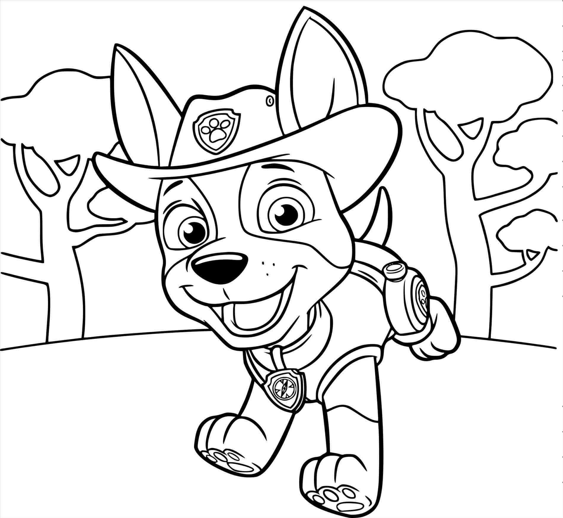 paw patrol tracker coloring pages at getcolorings