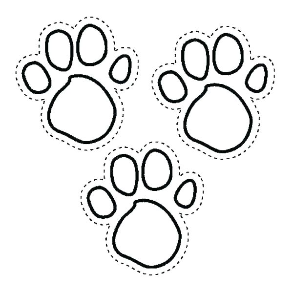 600x600 Paw Print Coloring Pages