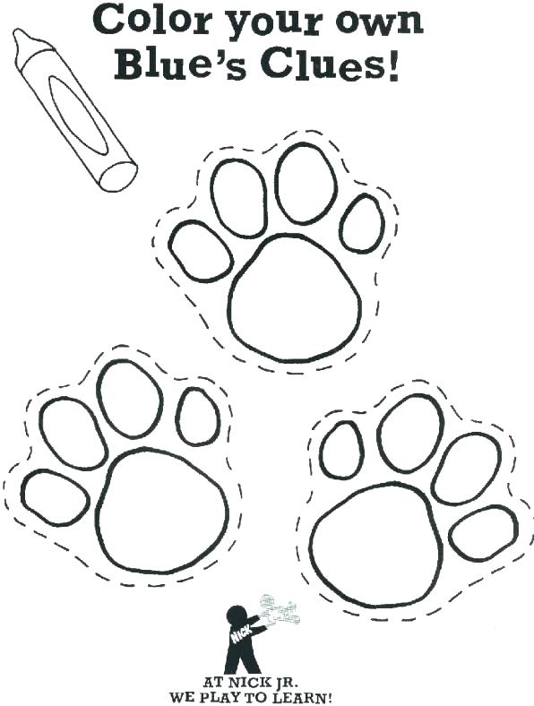 596x788 Paw Print Coloring Page
