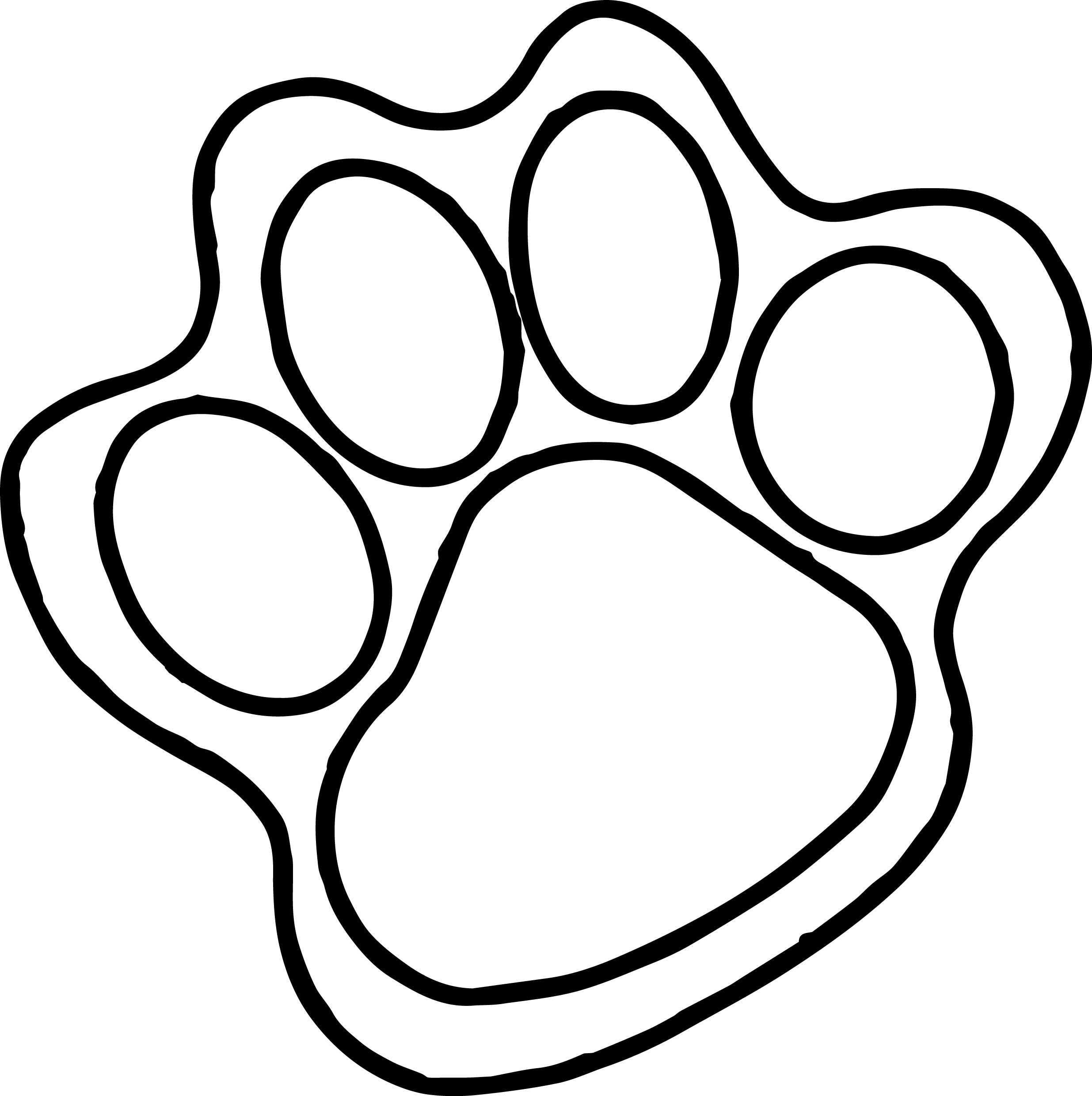 2471x2481 Paw Print Coloring Pages Newyork Rp Com Umcubed Paw Patrol Paw