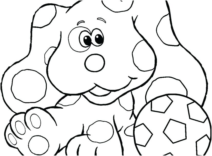 827x609 Blue Clues Coloring Pages Paw Print Coloring Page Pics Blues Clues