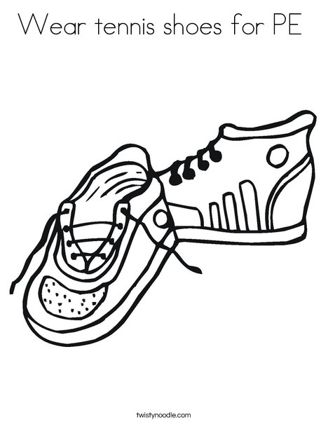 Wear Tennis Shoes For Pe Coloring Page 468x605 Wear Tennis Shoes For Pe Coloring Page
