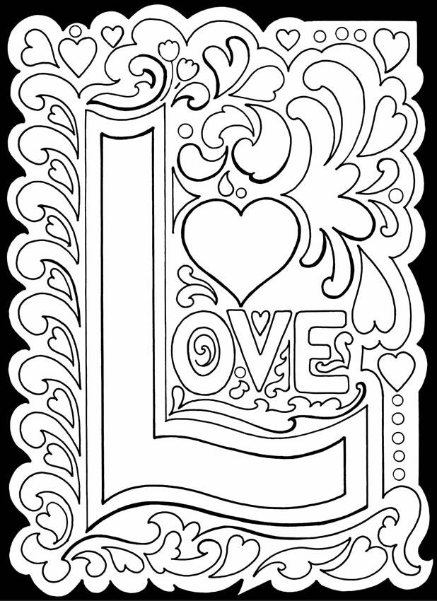Love Coloring Pages 618x850 Love Coloring Pages