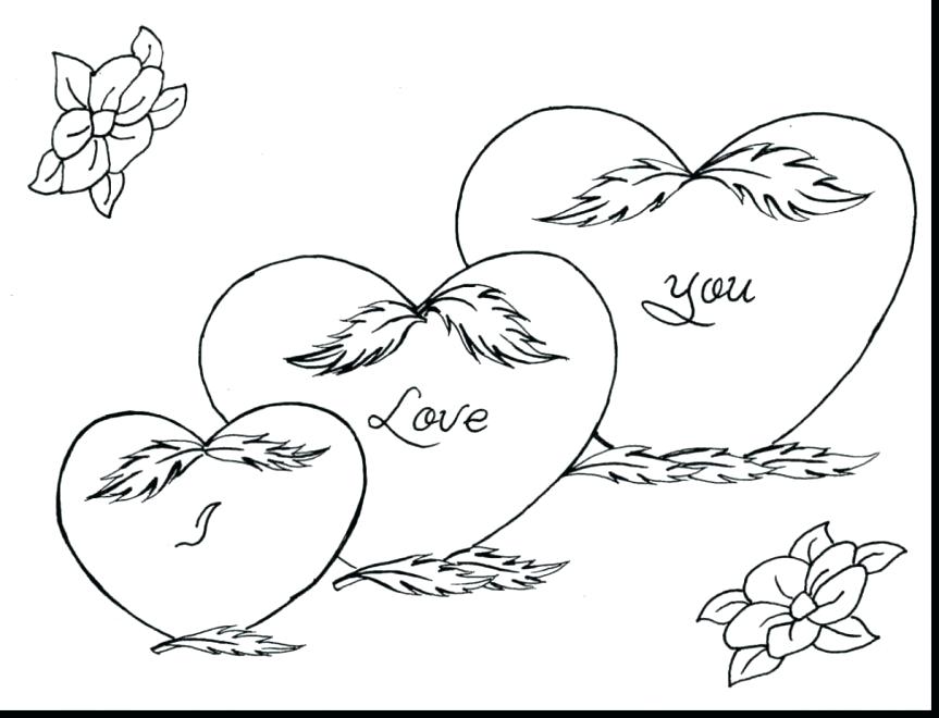 Heart Coloring Pages With Wings 863x660 Heart Coloring Pages With Wings