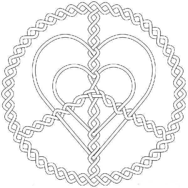 600x600 Peace Mandala Coloring Pages