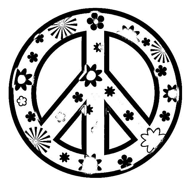 Printable Peace Sign Coloring Pages For Girls 640x640 Printable Peace Sign Coloring Pages For Girls